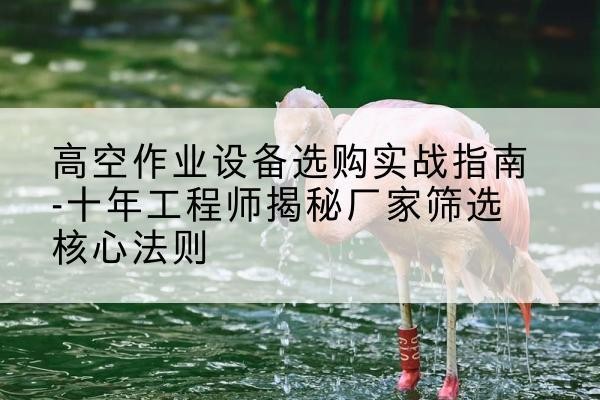 三穗剪叉式升降机厂家-高空作业设备选购实战指南-十年工程师揭秘厂家筛选核心法则