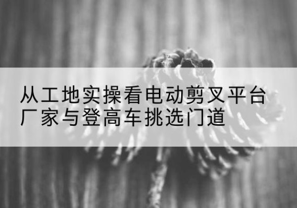 三穗电动剪叉升降平台厂家-从工地实操看电动剪叉平台厂家与登高车挑选门道